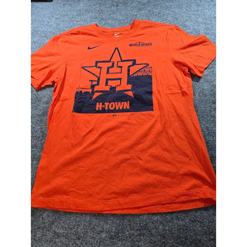 Nike Houston Astros World Series T Shirt Mens M H Town Orange MLB